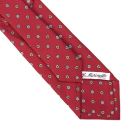 CRAVATTA SARTORIALE CLASSICA IN SETA BORDEAUX Microfantasia fiore