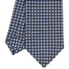 CRAVATTA SARTORIALE CLASSICA IN SETA BLU SCURO Microfantasia fiore