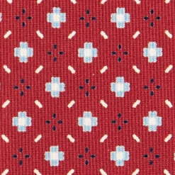 CRAVATTA SARTORIALE CLASSICA IN SETA BORDEAUX Microfantasia fiore