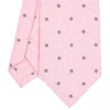 CRAVATTA SARTORIALE CLASSICA IN SETA ROSA Microfantasia fiore
