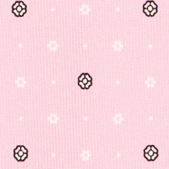 CRAVATTA SARTORIALE CLASSICA IN SETA ROSA Microfantasia fiore