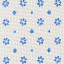 CRAVATTA SARTORIALE CLASSICA IN SETA BIANCA Microfantasia fiore