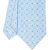 CRAVATTA SARTORIALE CLASSICA IN SETA AZZURRA Microfantasia fiore