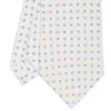 CRAVATTA SARTORIALE CLASSICA IN SETA BIANCA Microfantasia fiore