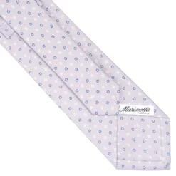 CRAVATTA SARTORIALE CLASSICA IN SETA GRIGIO CHIARO Microfantasia fiore