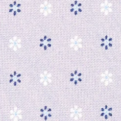 CRAVATTA SARTORIALE CLASSICA IN SETA GRIGIO CHIARO Microfantasia fiore
