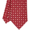 CRAVATTA SARTORIALE CLASSICA IN SETA BORDEAUX Microfantasia fiore