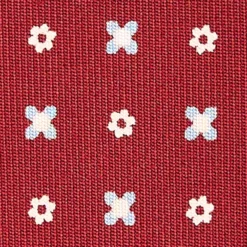 CRAVATTA SARTORIALE CLASSICA IN SETA BORDEAUX Microfantasia fiore