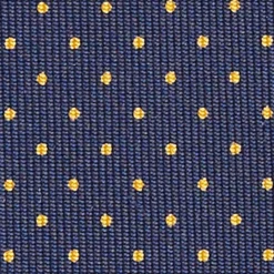 CRAVATTA SARTORIALE CLASSICA IN SETA BLU SCURO Pois