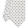 CRAVATTA SARTORIALE CLASSICA IN SETA BIANCA Microfantasia fiore