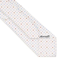 CRAVATTA SARTORIALE CLASSICA IN SETA BIANCA Microfantasia fiore