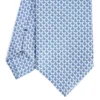 CRAVATTA SARTORIALE CLASSICA IN SETA BLU Microfantasia m geometrica