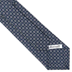 CRAVATTA SARTORIALE CLASSICA IN SETA BLU SCURO Microfantasia fiore