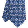 CRAVATTA SARTORIALE CLASSICA IN SETA BLU Microfantasia fiore