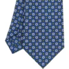 CRAVATTA SARTORIALE CLASSICA IN SETA BLU Microfantasia fiore