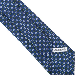 CRAVATTA SARTORIALE CLASSICA IN SETA BLU Microfantasia fiore