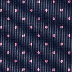 CRAVATTA SARTORIALE CLASSICA IN SETA BLU SCURO Pois