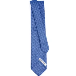 CRAVATTA SARTORIALE CLASSICA IN SETA BLUETTE Microfantasia m geometrica