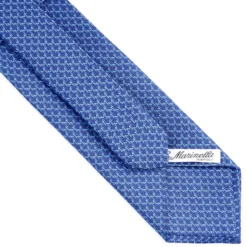 CRAVATTA SARTORIALE CLASSICA IN SETA BLUETTE Microfantasia m geometrica