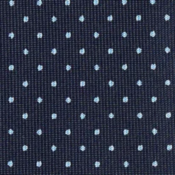 CRAVATTA SARTORIALE CLASSICA IN SETA BLU SCURO Pois