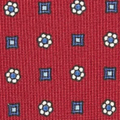 CRAVATTA SARTORIALE 7 CM IN SETA BORDEAUX Microfantasia fiore