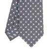 CRAVATTA SARTORIALE 7 CM IN SETA GRIGIO SCURO Microfantasia fiore