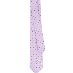 CRAVATTA SARTORIALE 7 CM IN SETA LILLA Microfantasia fiore