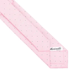 CRAVATTA SARTORIALE 7 CM IN SETA ROSA Microfantasia fiore