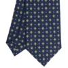 CRAVATTA SARTORIALE 7 CM IN SETA BLU SCURO Microfantasia fiore