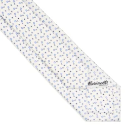CRAVATTA SARTORIALE 7 CM IN SETA BIANCA Microfantasia fiore