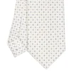 CRAVATTA SARTORIALE 7 CM IN SETA BIANCA Microfantasia fiore