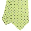 CRAVATTA SARTORIALE 7 CM IN SETA VERDE CHIARO Microfantasia fiore