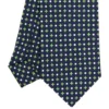 CRAVATTA SARTORIALE 7 CM IN SETA BLU SCURO Microfantasia fiore