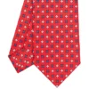 CRAVATTA SARTORIALE 7 CM IN SETA ROSSA Microfantasia fiore