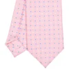 CRAVATTA SARTORIALE 7 CM IN SETA ROSA Microfantasia fiore