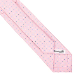 CRAVATTA SARTORIALE 7 CM IN SETA ROSA Microfantasia fiore