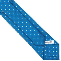 CRAVATTA SARTORIALE 7 CM IN SETA BLU MEDIO Microfantasia fiore