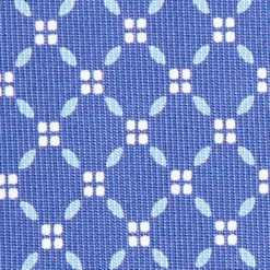 CRAVATTA SARTORIALE 7 CM IN SETA AZZURRO POLVERE Microfantasia fiore