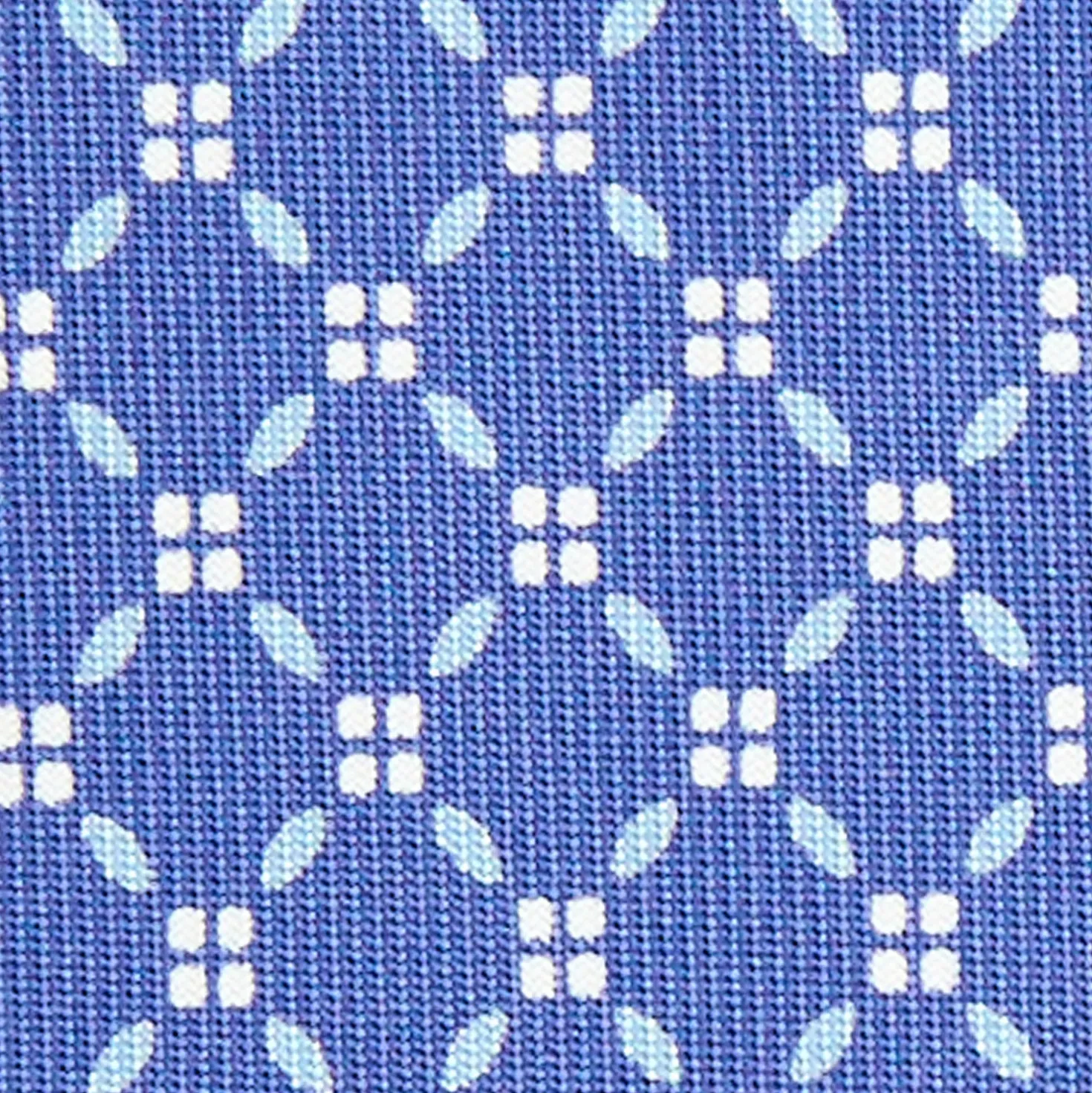 CRAVATTA SARTORIALE 7 CM IN SETA AZZURRO POLVERE Microfantasia fiore