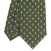 CRAVATTA SARTORIALE 7 CM IN SETA VERDE OLIVA Microfantasia fiore