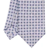 CRAVATTA SARTORIALE 7 CM IN SETA GRIGIO CHIARO Microfantasia fiore