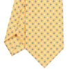 CRAVATTA SARTORIALE 7 CM IN SETA GIALLA Microfantasia fiore
