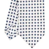 CRAVATTA SARTORIALE 7 CM IN SETA BIANCA Microfantasia fiore
