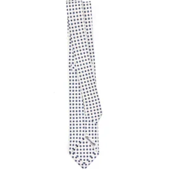 CRAVATTA SARTORIALE 7 CM IN SETA BIANCA Microfantasia fiore