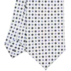 CRAVATTA SARTORIALE 7 CM IN SETA BIANCA Microfantasia fiore