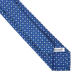 CRAVATTA SARTORIALE 7 CM IN SETA BLU Microfantasia fiore