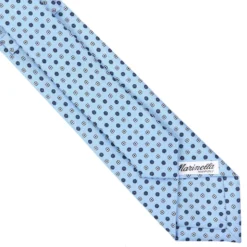 CRAVATTA SARTORIALE 7 CM IN SETA AZZURROMicrofantasia fiore