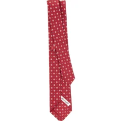 CRAVATTA SARTORIALE 7 CM IN SETA BORDEAUX Microfantasia fiore