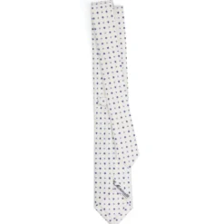 CRAVATTA SARTORIALE 7 CM IN SETA BIANCA Microfantasia fiore
