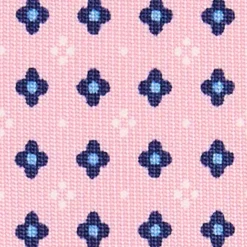 CRAVATTA SARTORIALE 7 CM IN SETA ROSA Microfantasia fiore